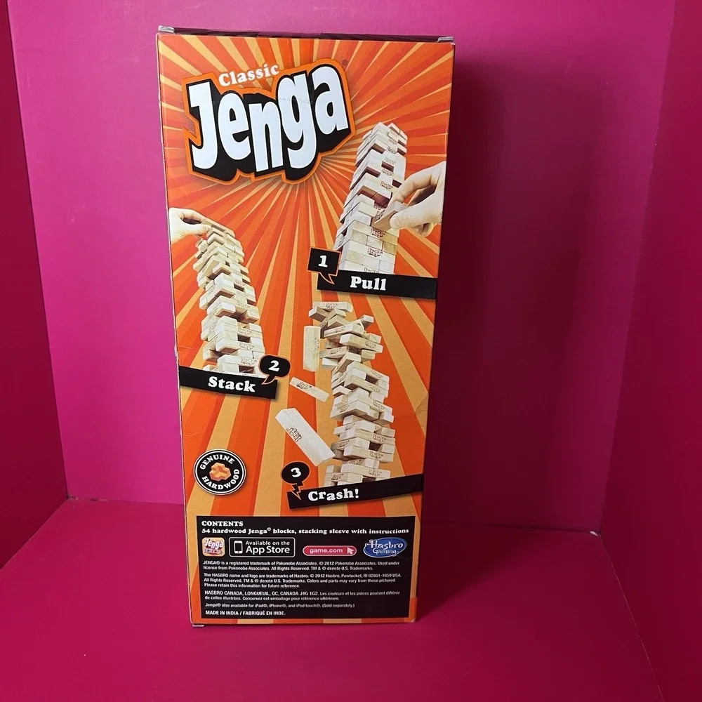 Classic Jenga Wood Block Tower Game‎ Family Party Game 1+ Players